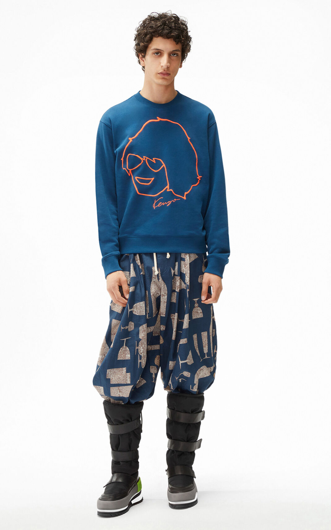 Kenzo Tribute Sudadera Hombre Azules | 6093851-YC